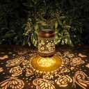 Butterfly Solar Lanterns Outdoor Waterproof, Valentines Day Birthday Retirement Gifts for Women Mom Grandma, Hanging Solar Lantern Garden Decor for Outside Yard Patio Garden Decorations