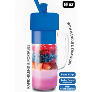 Hy-Impact Better Blender - Personal with handle and straw - 16oz. USB Rechargeable