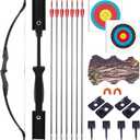 Recurve Bow and Arrow Set for Adults Beginners, Ambidextrous Archery Kit, 20/30/40 lbs Complete Target Practicing Starter Set, 20LB
