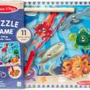 Melissa & Doug Magnetic Wooden Fishing Game and Puzzle with Wooden Ocean Animal Magnets