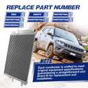 Air Conditioning A/C Condenser Compatible with Dodge/Jeep Models # 3982