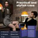 2 x Cigarette Case, Woven Pattern with Elastic Switch, Up to 20 Cigarettes for 85mm King Size (Blue)