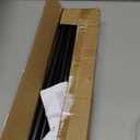 2 pack Black Curtain Rods for Windows 48 to 92 inch, Adjusts Length by Splicing, 5/8" Diameter Matte Black Small Curtain Rods for Bedroom, Living Room, Kitchen, Outdoor, Farmhouse