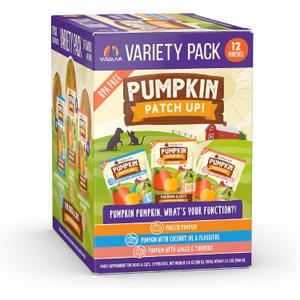 Weruva Pumpkin Patch Up! Pumpkin Pumpkin, What's Your Function? Variety Pack for Dogs & Cats, 2.8oz Pouch (Pack of 12) (EXP 05/06/27)