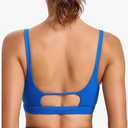 RUNNING GIRL Sports Bras for Women,Square Neck Sports Bra Medium Support Yoga Bra Workout Crop Top with Removable Cups L