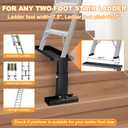 Foldable Heavy Duty Ladder Extender Pro-Adjustable Height 11.8-19.1", Ladder Leveler for Stair-Ladder Aide-Ladder Leveler for Extension Ladders with 23.7x7.5" Platform-Non-Slip Mat-Holds up to 880lbs