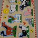 Melissa & Doug Farm Animals Sound Puzzle - Wooden Peg Puzzle With Sound Effects (8 pcs)