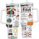 Christmas Gifts for Men Women, Friendship 40oz Tumbler with Handle, Funny Movie Character Travel Cup, Birthday Gifts for Movie Lover (40oz - New Version)