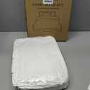 JOLLYVOGUE White Comforter Full Size, 3 Pieces Seersucker Lightweight Full Size Bedding, All Season Fluffy Microfiber Bedding Comforter Set with 1 Ruffle Comforter and 2 Ruffle Pillowshams