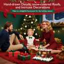 Resin Christmas Village Building, Fire Station with LED Lights & Multiple Music Tracks, Collectible Buildings Decoration with Snow, Indoor Home & Desktop Holiday Gift (10" H x 11" W x 7.5" D)