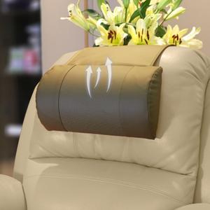Non-Slip Head Pillow for Recliners - Neck Support Memory Foam Cushion with Breathable Perforated Leather Cover, Offering Relief at Home, Office, and Travels,Brown