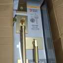 Kwikset Prava Front Door Lock Handle and Deadbolt Set, Entry Handleset Exterior with Interior Reversible Lever, Satin Brass, Pick Resistant SmartKey Rekey Deadbolt Security, with Microban Protection