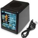 Bit Coin Miner NM-TV Crypto Miner ESP32 TFT Solo Lottery Miner Touchable 1.54 inch Smart Display ESP32 Development Board Lucky Gift Small TV Desktop Clock 1060 KH/s Hashrate, 2000% Win Boost Black