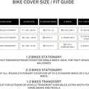 Bike Cover WaterProof Outdoor 210D, 1-2 Bikes Stationary - Heavy Duty Oxford Tear Resistant and Windproof Outdoor Storage Bicycle Cover, Bike Cover for Ebikes Comes with Carry Bag
