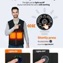 DOACE Heated Vest for Men and Women, Smart Electric Heating Vest Rechargeable, Battery Not Included (XX-Large, Black)