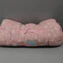 Moonsea Toddler Nap Mat Pink and Fleece Minky Blanket, Lightweight and Soft Perfect for Kids Preschool, Daycare, Travel Sleeping Bag for Girls, 21" x 50" Fit on a Standard Cot