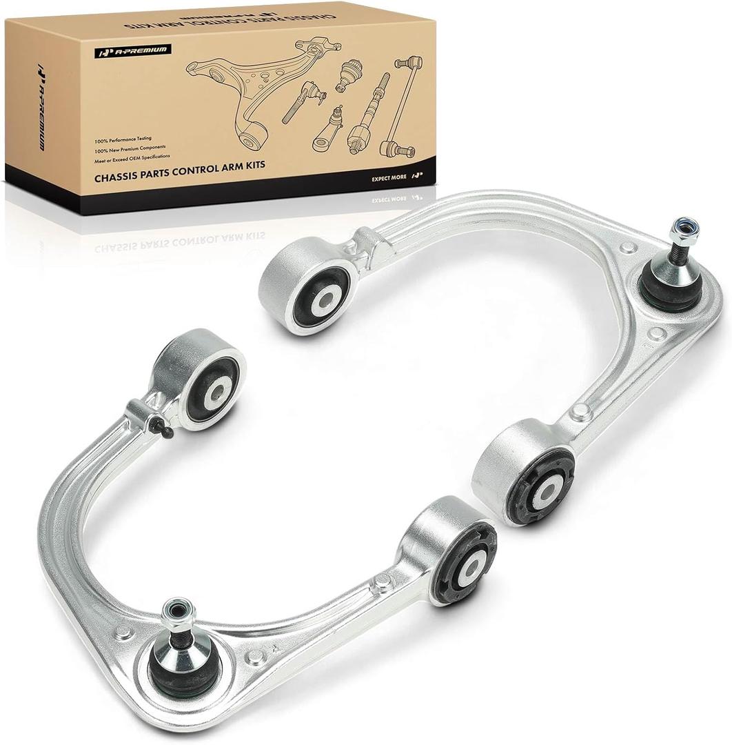 A-Premium 2 x Front Upper Control Arm, with Ball Joint & Bushing, Compatible with Cadillac CTS 2008 2009 2010 2011 2012 2013 2014 2015, RWD Only