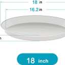 VUWEZ 6 Pack of 18 inch Plant Saucer (16 Inch Base), Plant Saucer 18 Inch Round, Plant Trays for Pots, Plant Drip Tray, Plant Pot Saucers, Pot Saucer 18", Plant Saucers for Indoors (18", White)