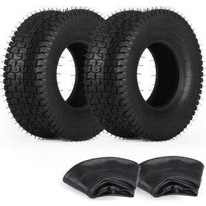 13x5.00-6 Tire and Inner Tube Set, TR-13 Straight Valve Stem, Replacement Riding Mower Front Wheel Assembly, 2 Pack