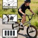 vollsch Freestyle BMX Bikes 20 Inch Kids Bicycle for 8-15 Years Old Teens, Boys, Girls, Beginner-Lever Riders, Titanium Silver