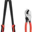 MAXPOWER Cable Cutters Set, 10-inch and 14 in-ch Heavy Duty Cable Cutters for Cutting Copper and Aluminum Cable-2 Pack