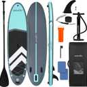 SereneLife XL Inflatable Stand Up Paddle Board – Extra-Wide, Pet & Family-Friendly SUP for Adults, Kids & Pets – Non-Slip Deck, Lightweight Stable Design, Premium Accessories - 440 lbs Capacity