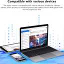 Serounder Bluetooth Optical Pen Mouse - 2.4G 1200 DPI, 4 Buttons, Ergonomic Mini for Laptops/Pads