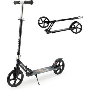 Kick Scooter for Ages 6+, Kids, Teens & Adults. Max Load 240 LBS. 8IN Big Wheels for Kids, Teens & Adults, 3 Adjustable Levels