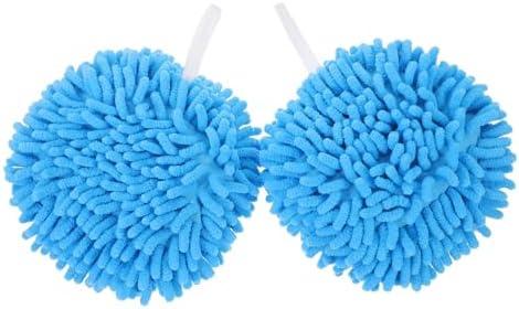 WOONEKY 3 pcs Cute Chenille Hand Towels Soft Absorbent Towels for Bathroom and Kitchen Hanging Loop
