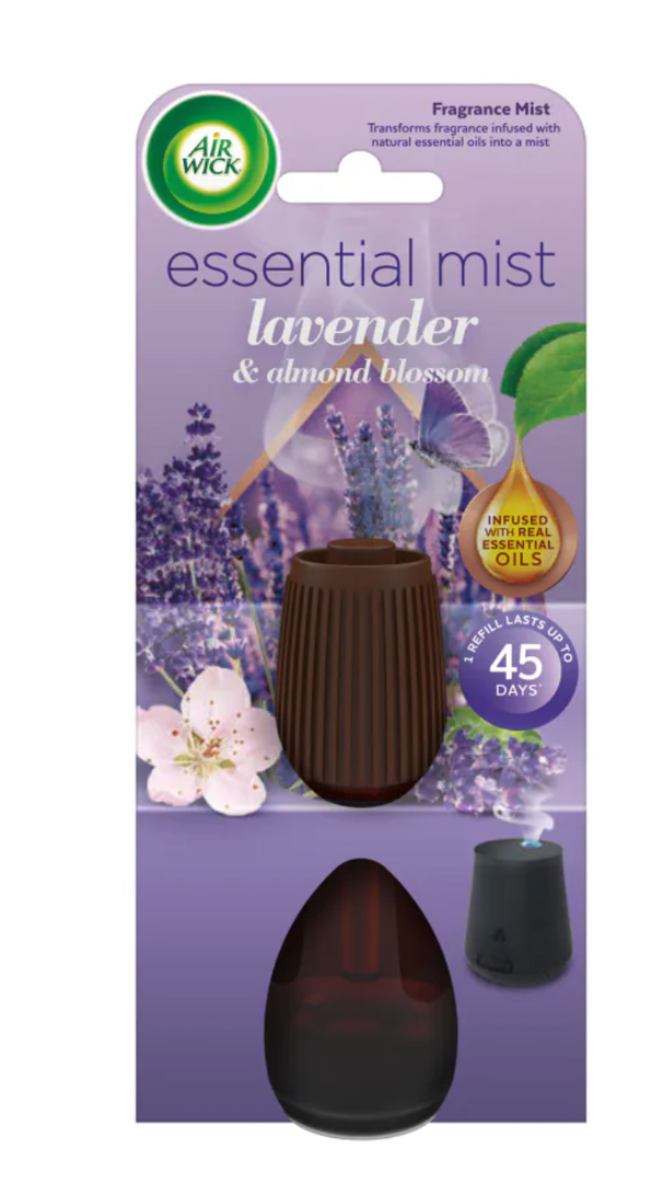 Air Wick Essential Mist Scented Oil Air Freshener Diffuser Refills, Lavender, 4 Count