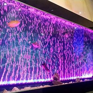 LED Aquarium Lights for Fish Tank,Submersible Fish Tank Light with Air Bubbler Hole Bubble Wall RGB Color Changing Brightness Adjustable Waterproof Remote Control Bubble Tube Light,8W 35inch