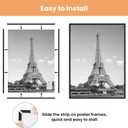 upsimples 27x40 in Poster Frame Black 3 Pack, Scratch-Proof Picture Frames 27 x 40 for Photo Gallery - Slide-In Strips, Horizontal or Vertical Wall Mounting