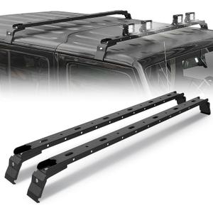 300 LBS Roof Rack Cross Bars Cargo Carrier with 4 Pcs LED Lights Bar Compatible for 2007-2026 Jeep Wrangler JK JKU JL JLU Unlimited & Gladiator JT & 84-01 Cherokee XJ Hardtop, Rail Crossbar