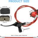 FVRITO Upgraded Mini Bike Hydraulic Disc Brake Kit for Baja DB30 Doodle Bug Blitz Dirt Bug Racer 97cc 79cc Predator 2.8hp Engine with 180mm Brake Disc Rotor Master Cylinder Caliper Pads Assembly Parts