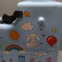 Ride on Suitcase for Kids, Hard Shell Kids Luggage with Belt, Foldable Pedal & Front Grab Handles, Hidden Cup Holder, TSA Lock, 6 Spinner Wheels, Kids Carry on Suitcase for Travel, Blue, 19 inches x 9 inches x 20 inches