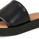 Amazon Essentials Women's Slide Flatform Sandal (9, Black)