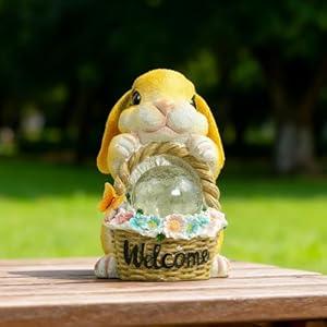 Solar Garden Statue - Outdoor Decor, Yard Decorations for Balcony, Backyard, Lawn Ornament - Unique Birthday & House Warming Gift for Women, Mom, Grandma - Cloud White Owl Figurine