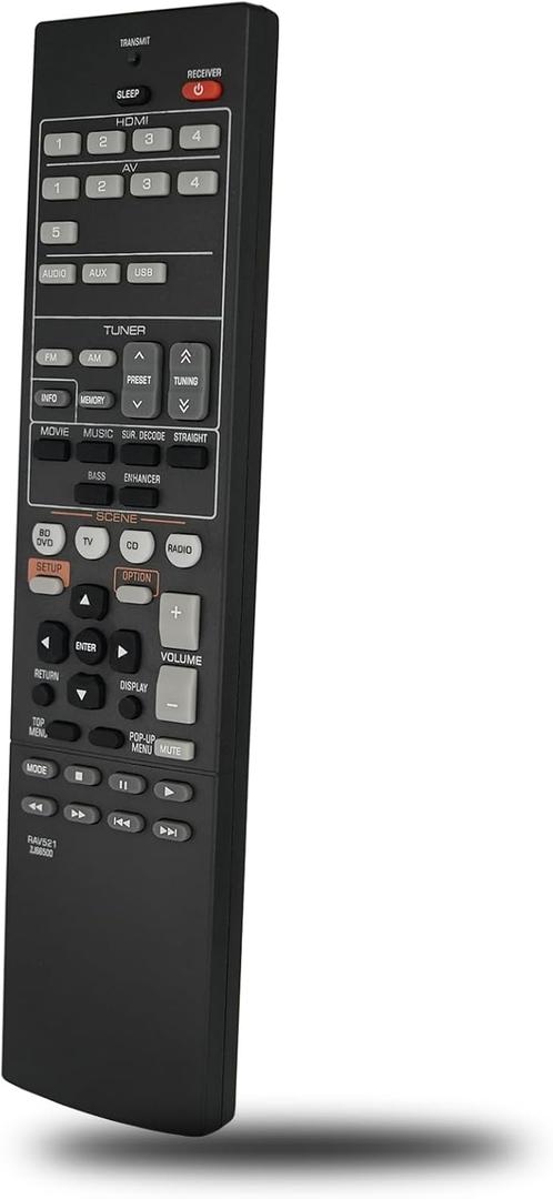 Replacement Remote Control Compatible for Yamaha Audio/Video Receiver RX-V383 RX-V385 RX-V471 RX-V475 RX-V477 RX-V483 RX-V485