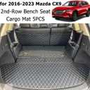 Cargo Mat Compatible with 2016-2023 Mazda CX-9 Trunk Mat (2nd-Row Bench Seat) Cargo Liners for Mazda CX9