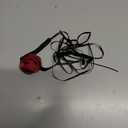 Black Choker Camellia Flower Lace-up Necklace For Women (Black Ribbon Rose)