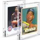Acrylic Card Frame, Magnetic Trading Card Display Frames Desktop Display - 2 Sets Clear