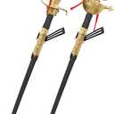 2pcs Toy Sword,27" Fencing Sword Toys,Plastic Musketeer Sword and Sheath for Kids Role-Play Props,Halloween Cosplay (Gold Style 2)