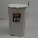 Glad Roomate Under Counter Waste Bin | Space Saving Small Trash Can for Kitchen Cabinet, Bathroom or Office | Dual Lid for Ease of Opening, 12 Liter, White