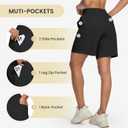 Women's 7" Hiking Cargo Shorts Quick Dry Athletic Short Pants Outdoor Water Resistant Bermuda Shorts with Multi Pockets