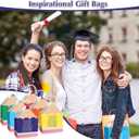 Sweetude 24 Pcs Pencil Shaped Gift Bags Teachers Bags Bulk with Handle Welcome Gift Bag for Students Classroom Party Decorations