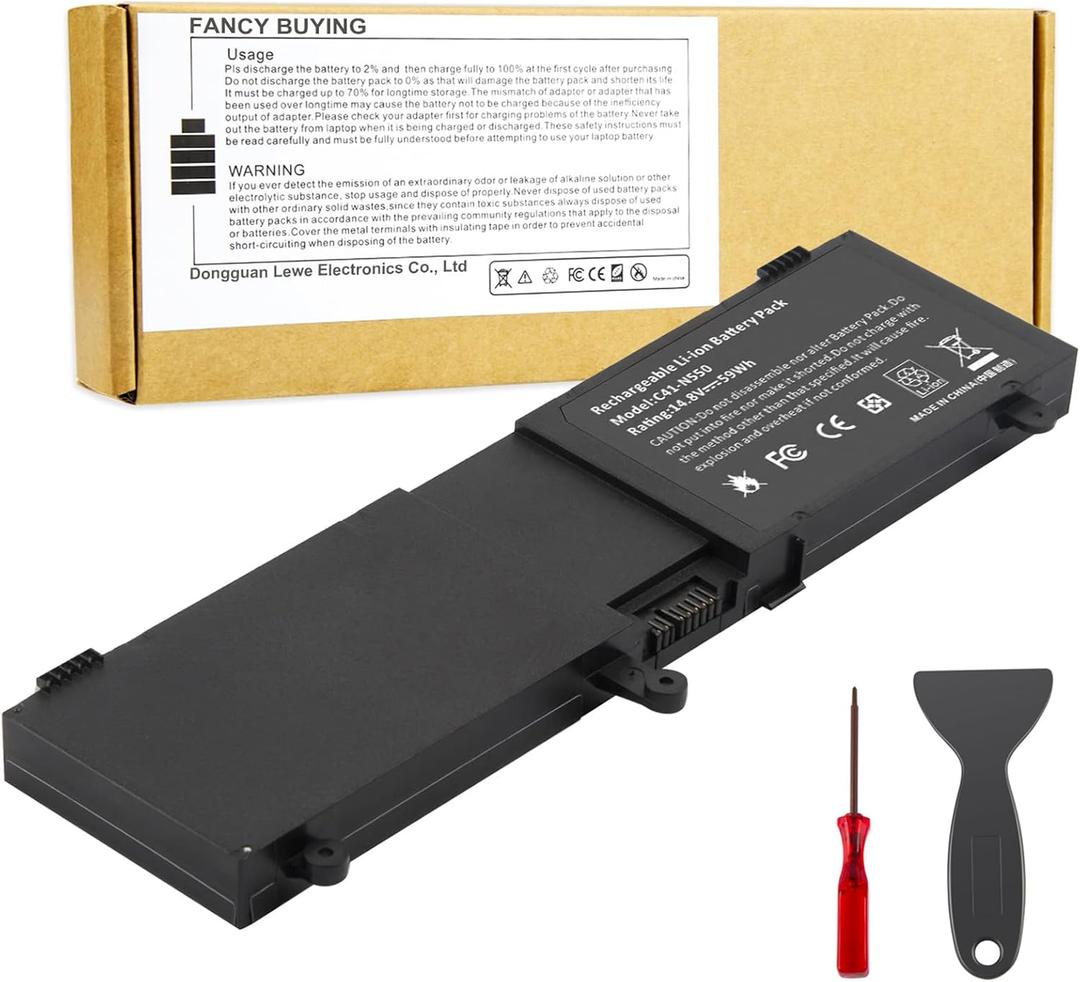 Fancy Buying CO. C41-N550 Laptop Battery for ASUS N550 N550J N550JA N550JV N550X47JV N550X47JV-SL N550JK N550JK-DS71T G550 G550J G550JK ROG G550 ROG G550J ROG G550JK Q550L Q550LF Q550LF-bb17t07