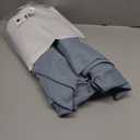 KOUFALL Light Blue Shower Curtain Liner Linen Fabric Waterproof Washable Pretty Boho Vintage Shower Curtains for Bathroom Decor with Hooks,72 x 72 Inch,Stone Dusty Grey Blue