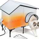 Heated Outdoor Cat House with Heater, Waterproof and Insulated Cat Shelter for Winter, Durable and Warm Cat Houses for Outdoor Cats, Ideal for Feral, Stray, and Barn Cats