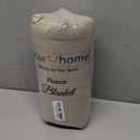 decorUhome Soft Fleece Light Brown Throw Blanket for Couch, Cozy Fluffy Plush Flannel Striped Blanket for Sofa Bed, Lightweight Decorative Ribbed Fuzzy Blanket for Woman, 50x60 Inches