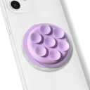 Magnetic Silicone Suction Cup Phone Mount with Hands-Free Stand - Perfect for Selfies, Videos, Durable, Secure Grip, One-Touch Holding, Lightweight, Sleek Design (Purple)